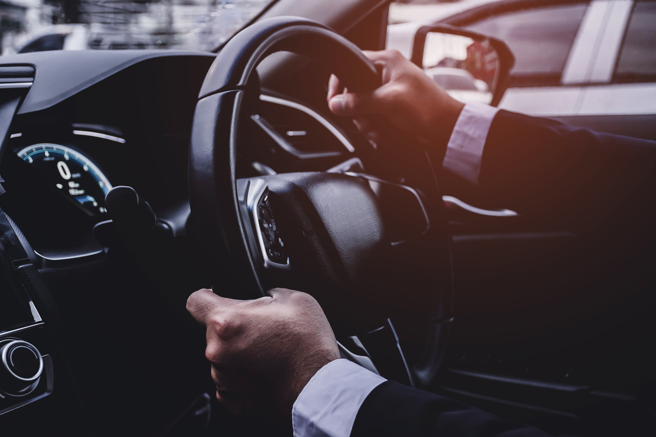 driving a car